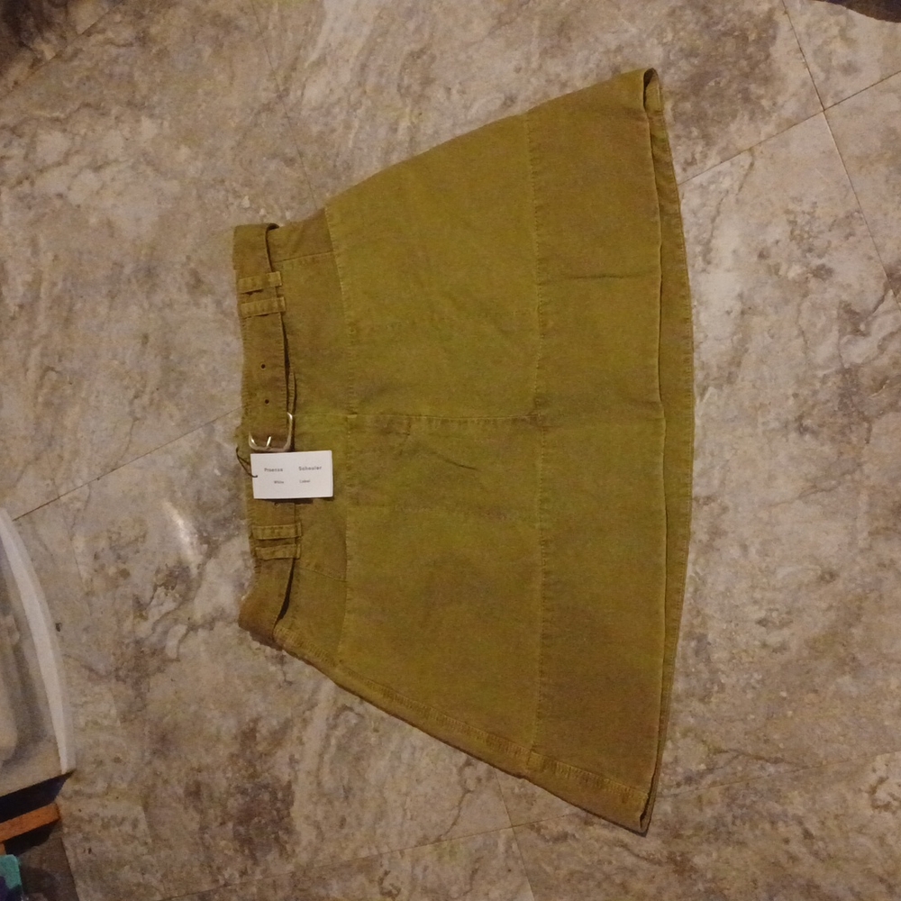 NWT Prozena Schouler white label belted skirt